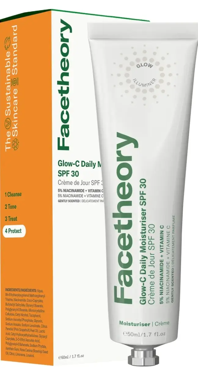 FaceTheory Glow-C Daily Moisturiser SPF 30 Grapefruit