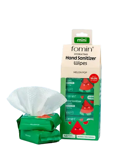 Fomin Hydrating Hand Sanitizer Wipes Melon Pop