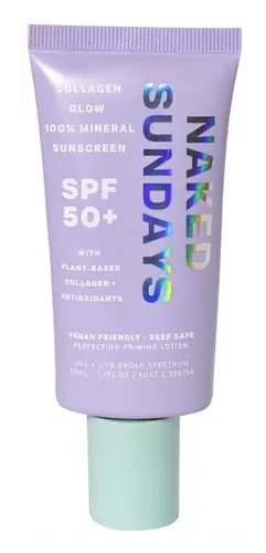 Naked Sundays Collagen Glow 100% Mineral Sunscreen SPF 50+