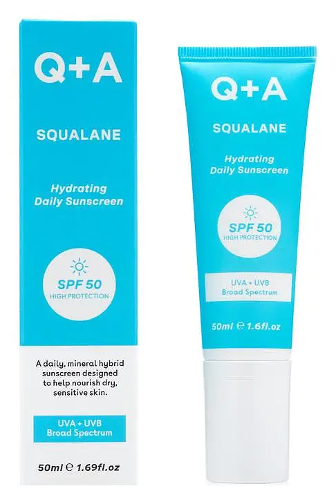 Q + A Squalane SPF 50 Hydrating Daily Sunscreen