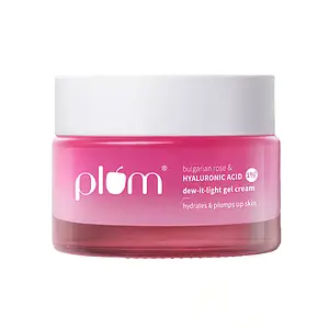 Plum Goodness Bulgarian Rose & 1% Hyaluronic Acid Dew-It-Light Gel Cream