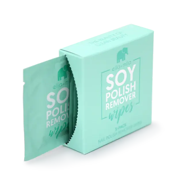 Ella + Mila Soy Nail Polish Remover Wipes Unscented