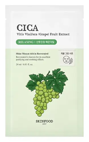 Skinfood Shine Muscat Cica Sheet Mask