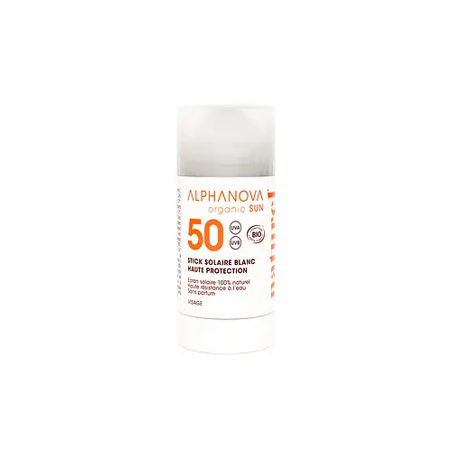 Alphanova Stick Solaire Blanc Haute Protection SPF 50