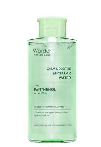 Wardah calm & shoote micellar water with panthenol allantoin
