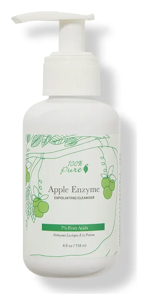 100% Pure 7% Fruit Acids Apple Enzyme Exfoliating Cleanser