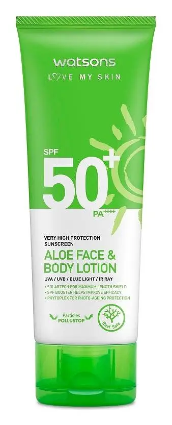 Watsons Aloe Vera Sunscreen Face & Body Lotion SPF50+ PA++++