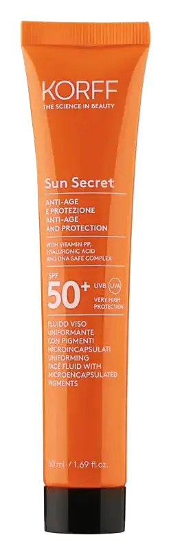 Korff Sun Secret Uniforming Face Fluid With Microencapsulated Pigments SPF 50+ 01 Light