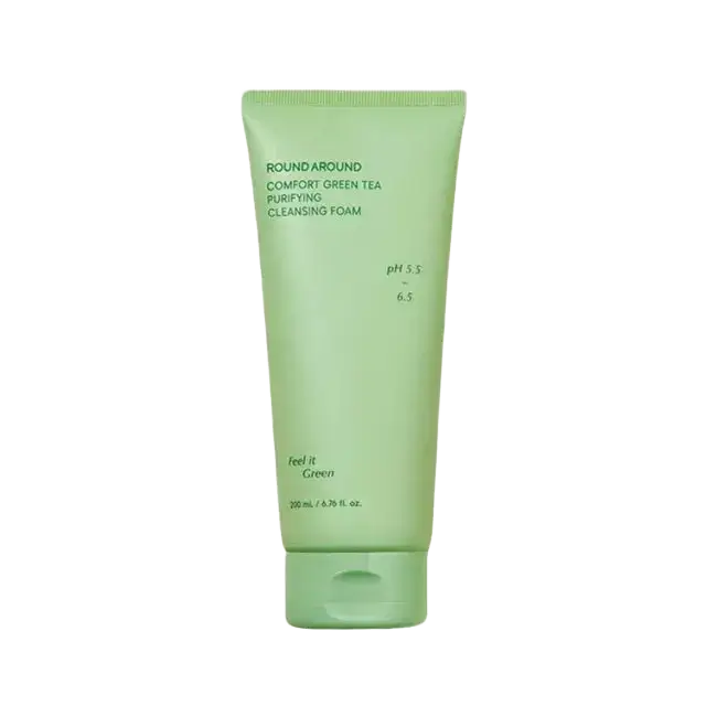 ROUND A'ROUND Comfort Green Tea Purifying Cleansing Foam