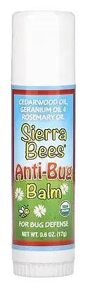 Sierra Bees Anti-Bug Balm Stick, Cedarwood, Geranium & Rosemary Oil