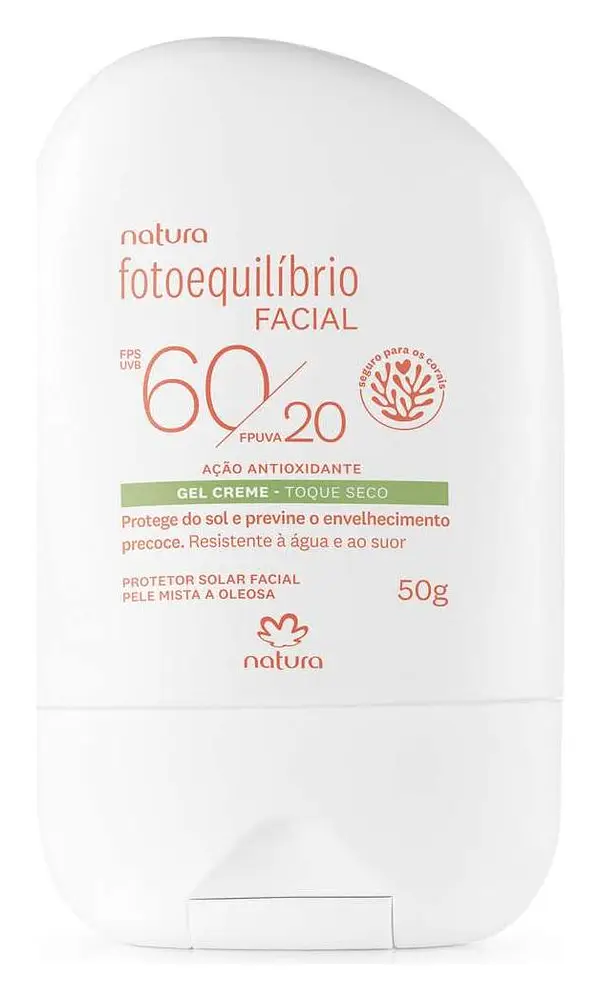 Natura Protetor Facial Gel Creme FPS 60/FPUVA 20 Fotoequilíbrio