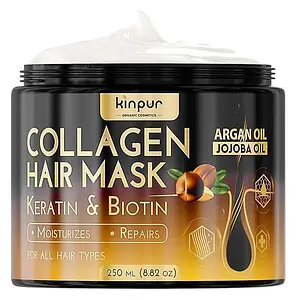 Kinpur Organic Cosmetics Collagen Hair Mask With Keratin  & Biotin