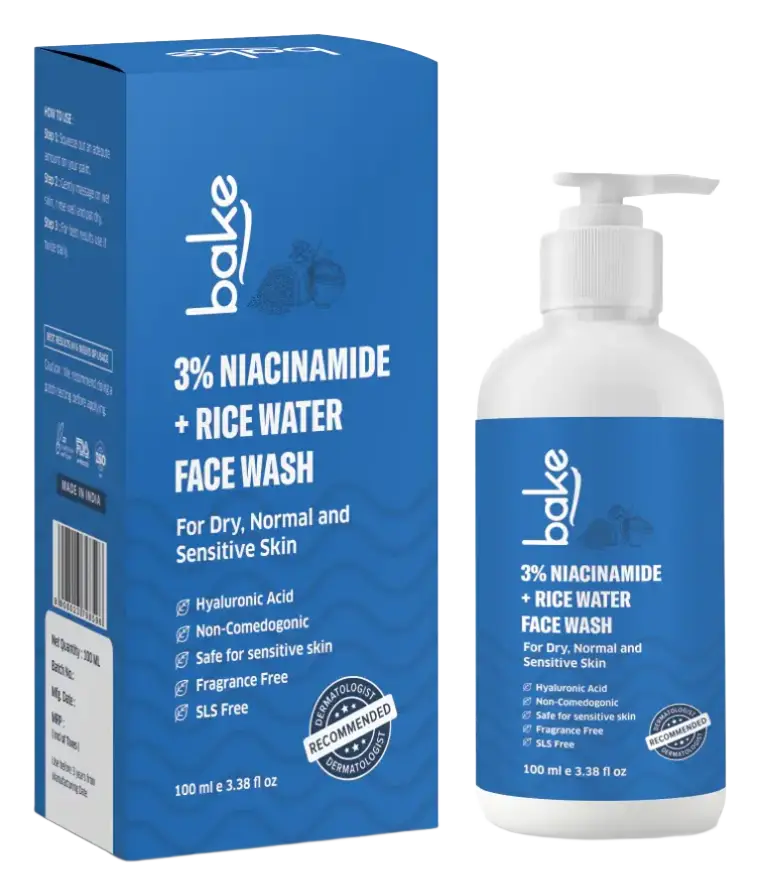Bake 3% Niacinamide + Rice Water Face Wash