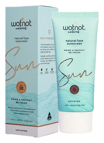 Wotnot Naturals Natural Face Sunscreen Prime & Protect BB Cream SPF 30 Untinted
