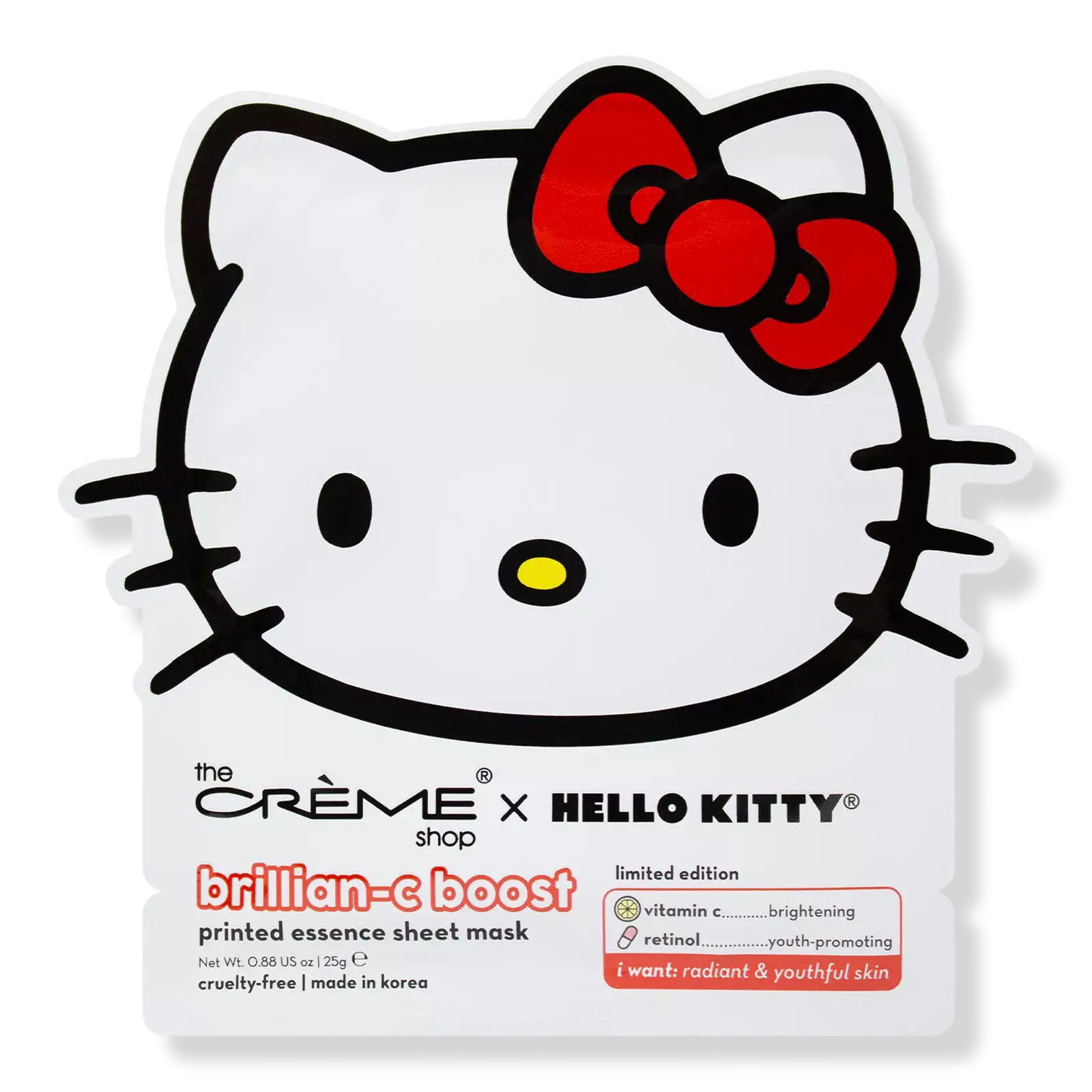 The Creme Shop Hello Kitty Printed Essence Sheet Mask Brillian-C Boost