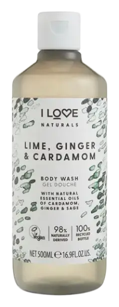 I Love Naturals Body Wash Lime, Ginger & Cardamom