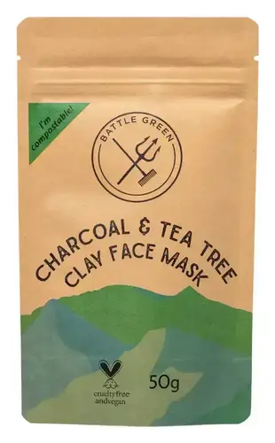 Battle Green Clay Face Mask Charcoal & Tea Tree