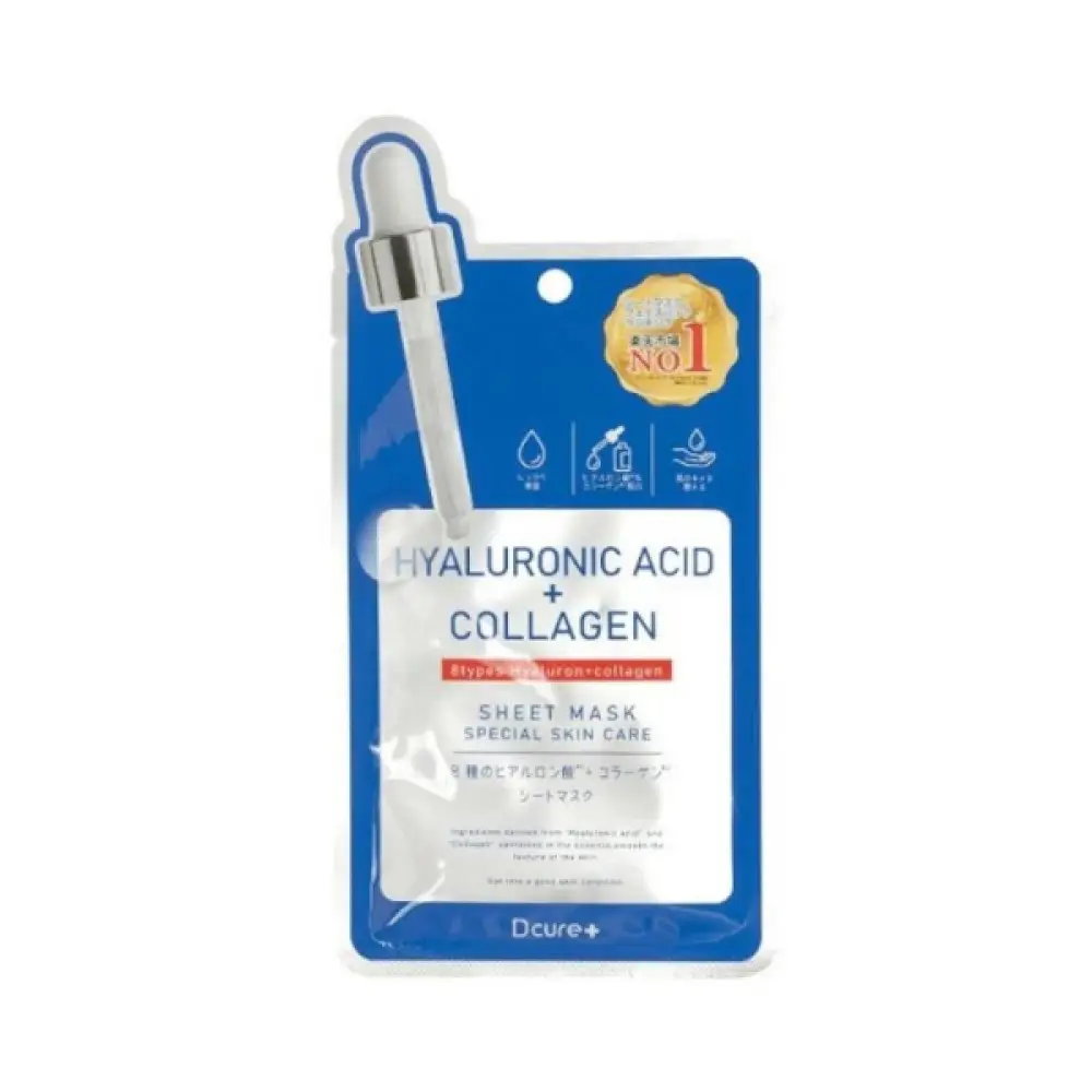 Picomonte Dcure+ Sheet Mask Hyaluronic Acid + Collagen