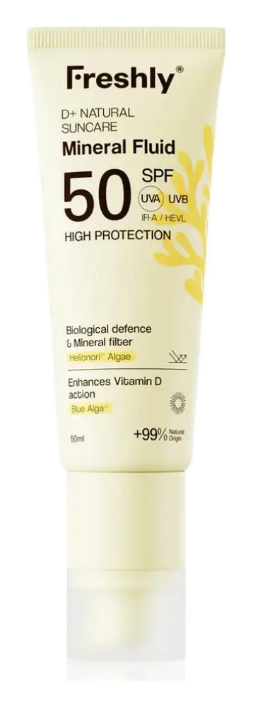 Freshly Cosmetics D+ Natural Suncare Mineral Fluid SPF 50