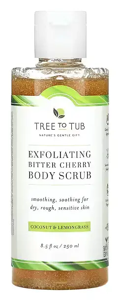 Tree to Tub Exfoliating Bitter Cherry Body Wash Coconut & Lemongrass