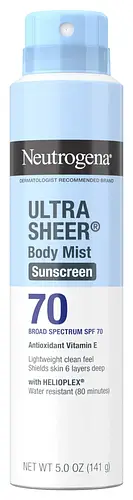Neutrogena Ultra Sheer Body Mist Sunscreen Spray SPF 70
