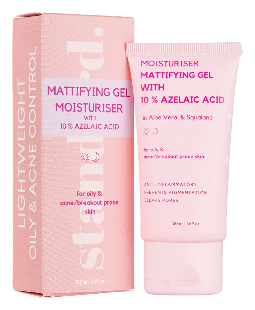Standard Skin and Beauty Mattifying Gel Moisturiser With 10% Azelaic Acid