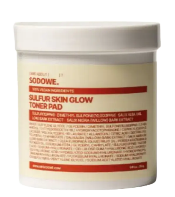 Sodowe. Sulfur Skin Glow Toner Pad