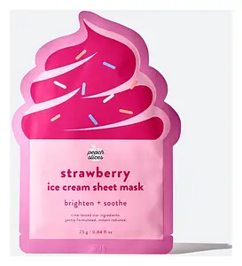 Peach Slices Strawberry Ice Cream Sheet Mask