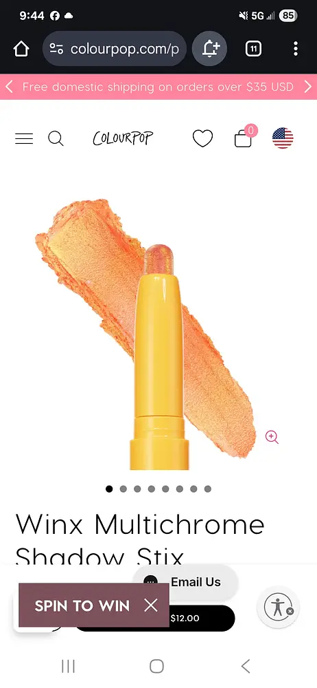 Colourpop Winx Club Multichrome Shadow Stick Rising Sun