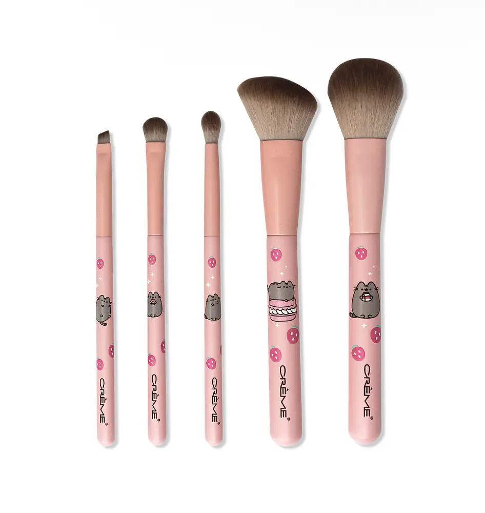 The Creme Shop Pusheen 5 Piece Makeup Brushes Sweet Strawberry