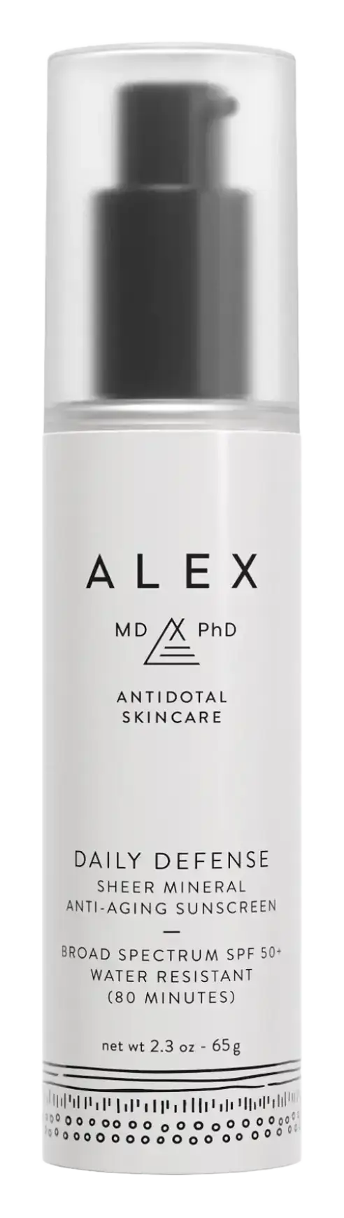Alex MD PhD Daily Defense Sheer Mineral Anti-Aging Sunscreen SPF 50+