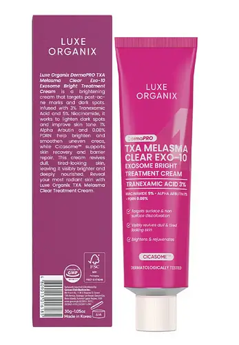 Luxe Organix Dermapro TXA Melasma Clear Exo-10 Exosome Bright Treatment Cream