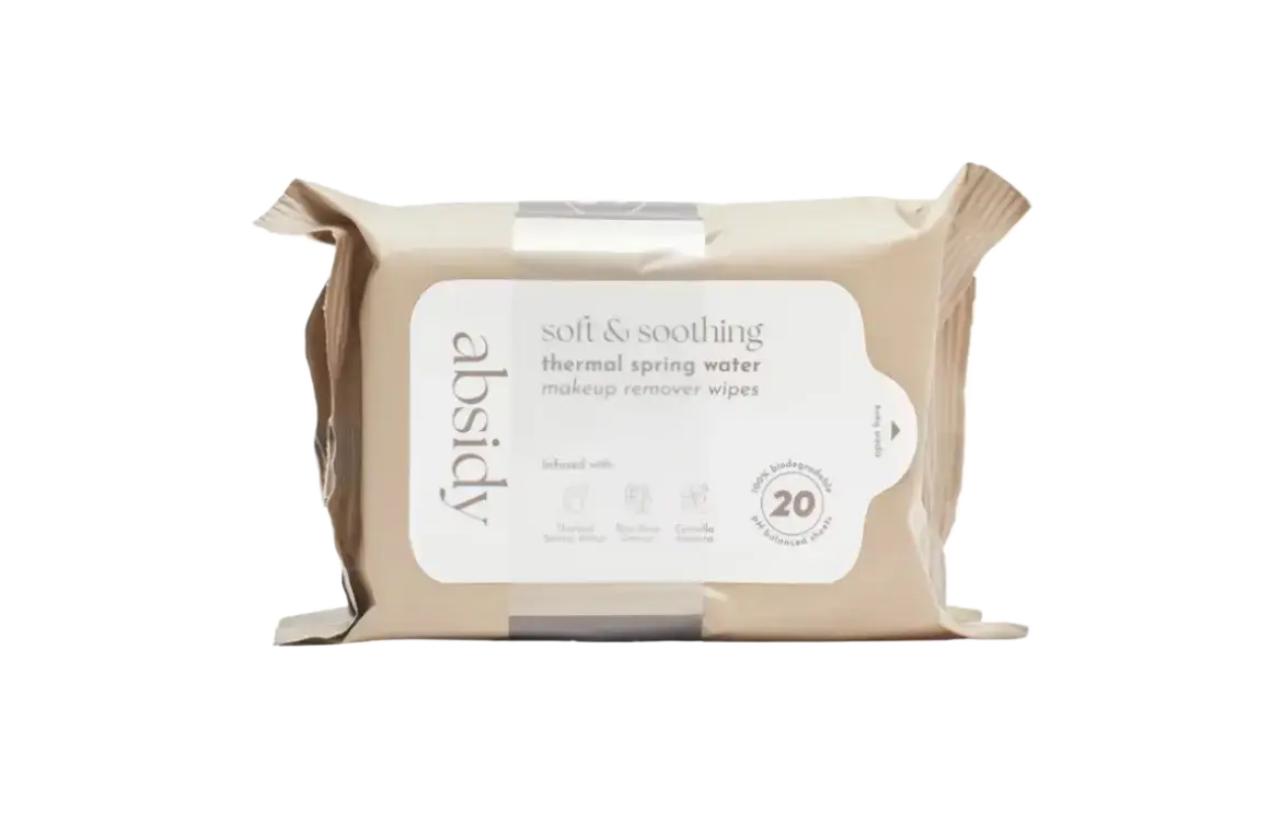Absidy Beauty Soft & Soothing Thermal Spring Water Makeup Remover Wipes