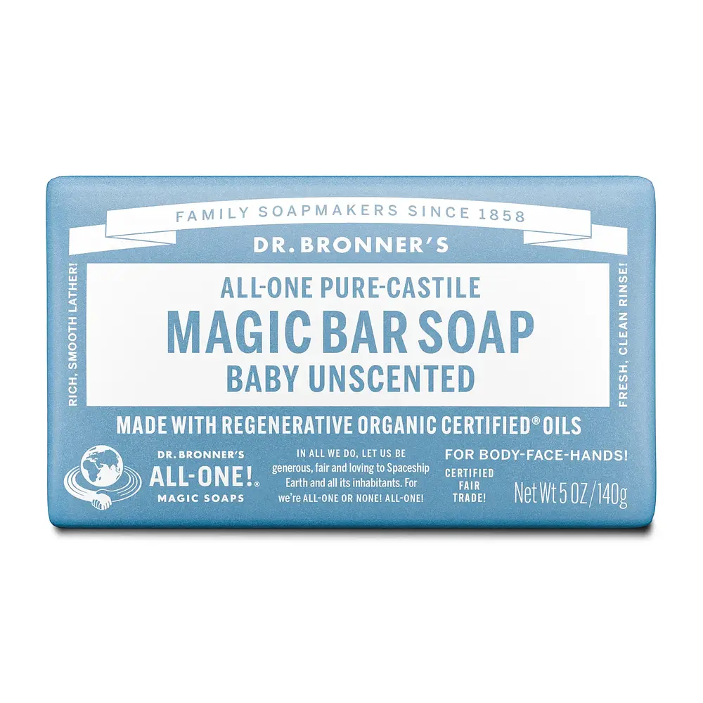 Dr. Bronner's Pure-Castile Magic Bar Soap Baby Unscented