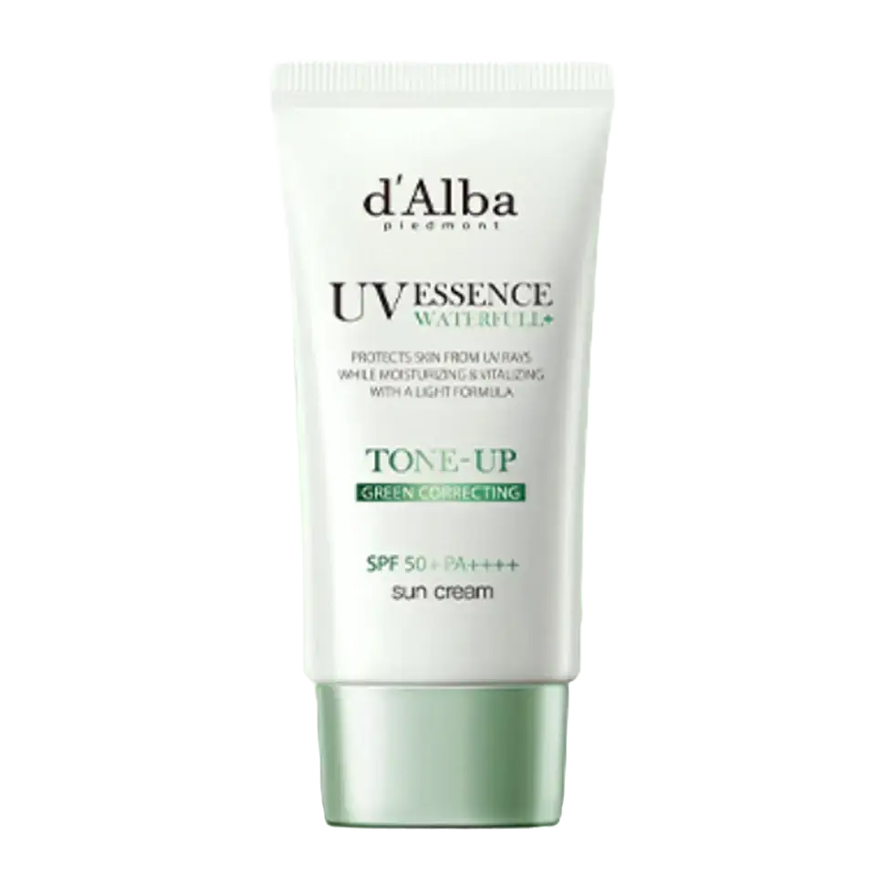 D'Alba UV Essence Waterfull+ Tone Up Green Correcting Sun Cream SPF 50+