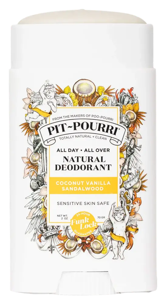 Pourri All Day All Over Natural Deodorant Coconut Vanilla Sandalwood