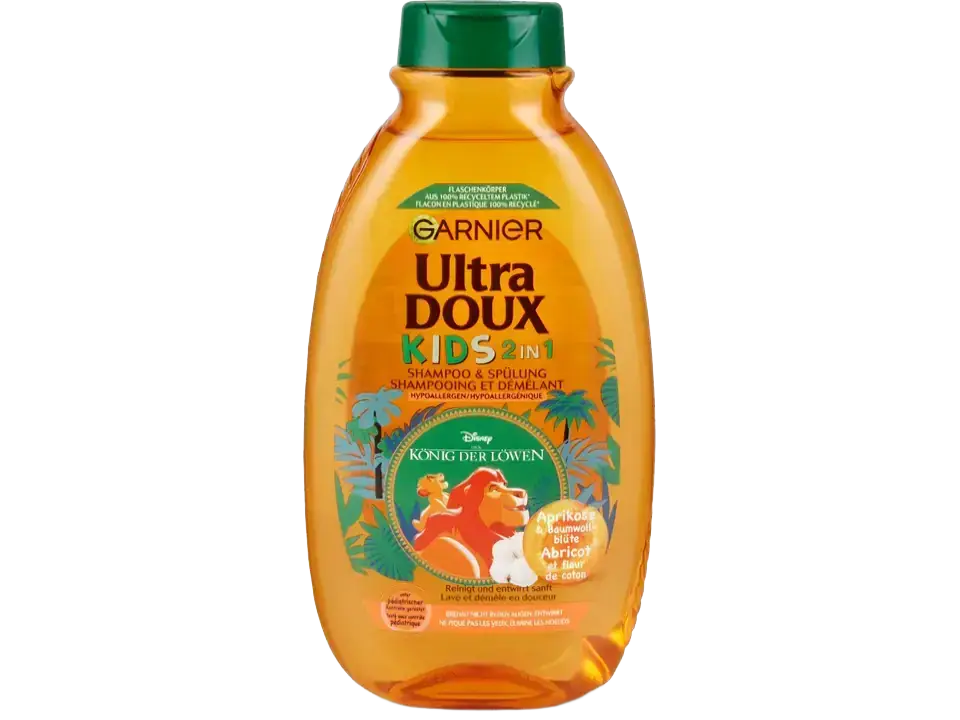 Garnier Ultra Doux Kids Shampooing 2 En 1 Abricot & Fleur de Coton