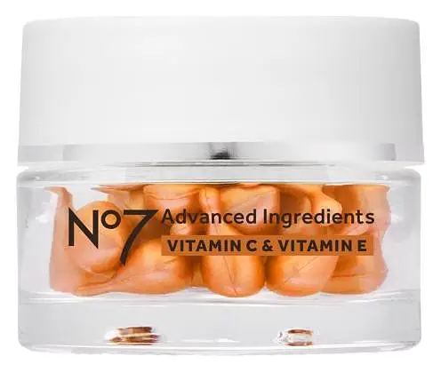 No7 Advanced Ingredients Vitamin C & Vitamin E Facial Capsules