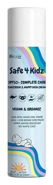 Safe4Kidz Complete Care Sunscreen And Nappy Cream