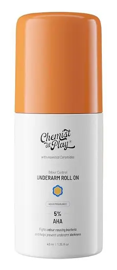 Chemist at Play Underarm Roll-On With 5% AHA Aqua Fragrance