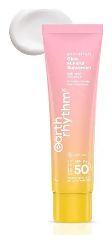 Earth Rhythm Rosy Ritual Glow Mineral Sunscreen SPF 50 PA++++