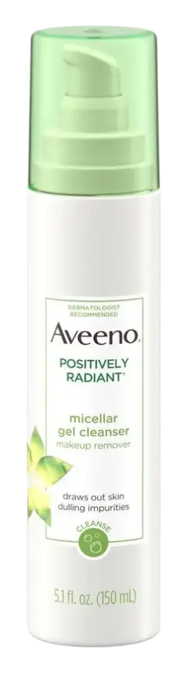 Aveeno Positively Radiant Micellar Gel Cleanser Makeup Remover