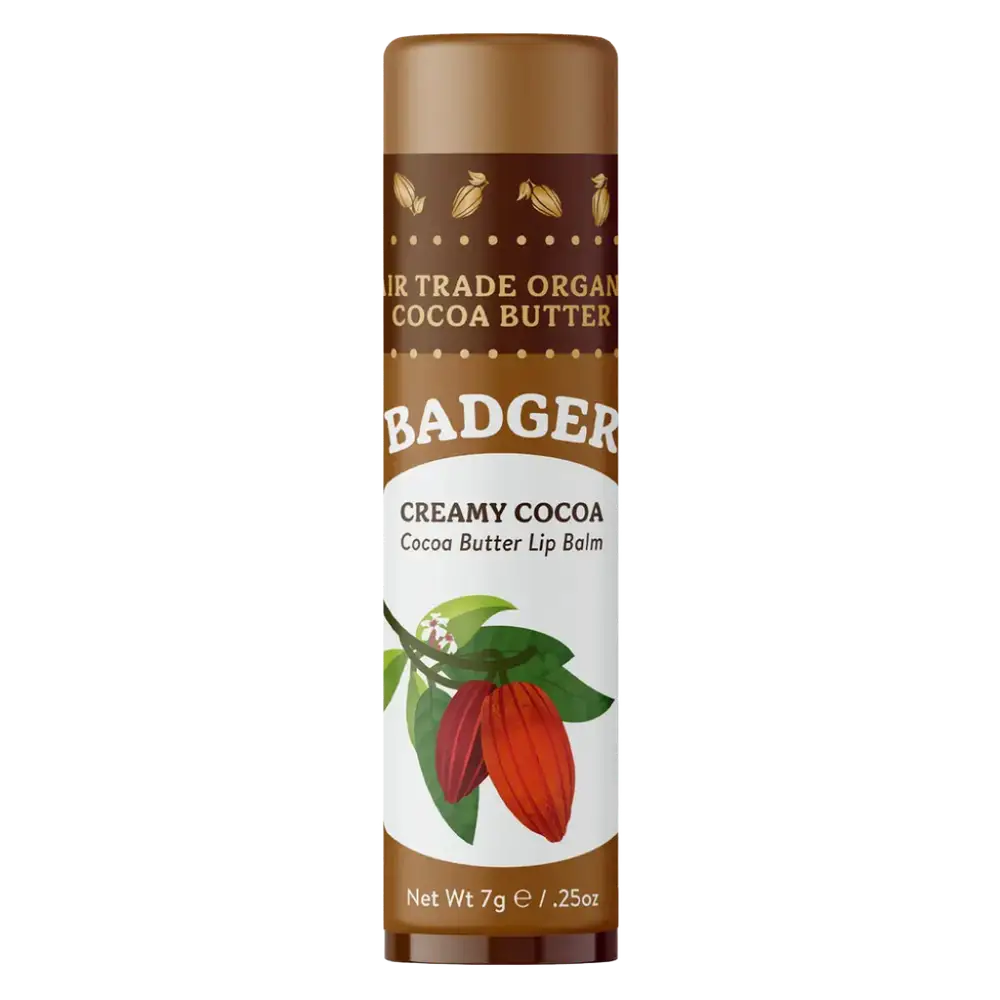 Badger Cocoa Butter Lip Balm Creamy Cocoa