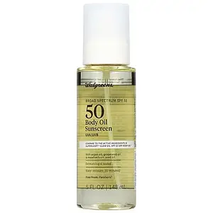Walgreens Super Glow Body Oil Sunscreen SPF 50
