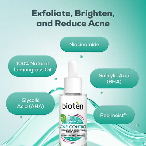 Bioten Acne Control Exfoliating And Brightening Night Serum