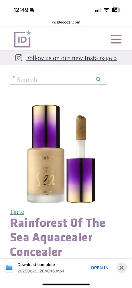 Tarte Rainforest of the Sea aquacealer concealer Fair-light