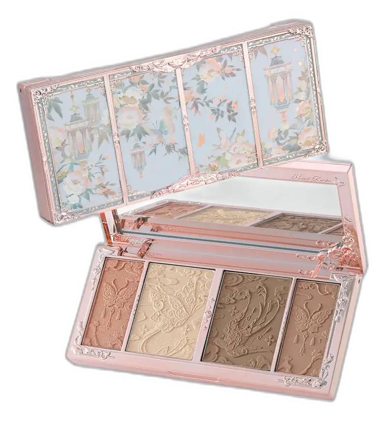 Flower Knows Butterfly Cloud Collar Embossed Highlight & Contour Palette 01 Leaf Shadow-Regional Exclusive