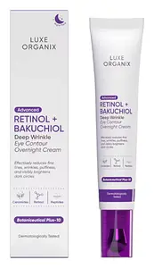 Luxe Organix Advanced Retinol + Bakuchiol Deep Wrinkle Eye Contour Overnight Cream