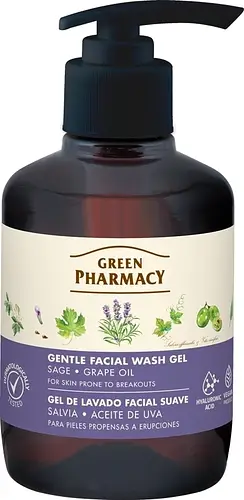 Green Pharmacy Gentle Facial Wash Gel Sage & Grape Oil