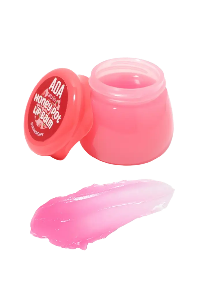 AOA Skin Honey Pot Lip Balm Strawberry